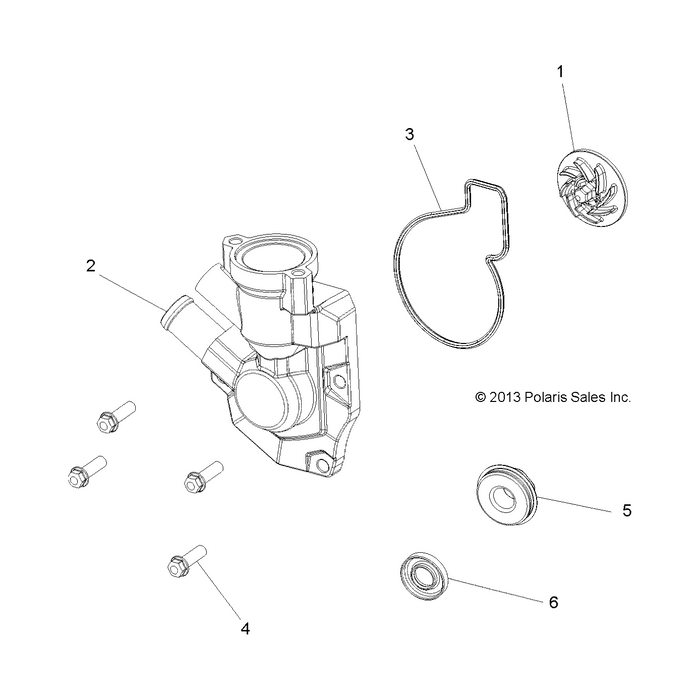 Waterpump Gasket, 325 by Polaris