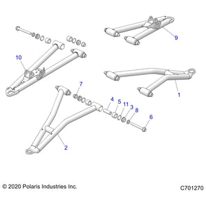 Weld-A-Arm,Fr,Lower,Hc,Lh,Indyrd by Polaris 1025701-293 OEM Hardware P1025701-293 Off Road Express