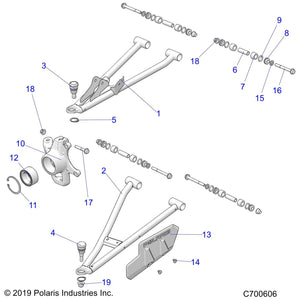 Weld-A-Arm,Fr,Upper,Lh,Blk by Polaris 1025698-458 OEM Hardware P1025698-458 Off Road Express