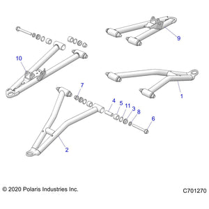 Weld-A-Arm,Fr,Upper,Lh,Indy Red by Polaris 1025698-293 OEM Hardware P1025698-293 Off Road Express