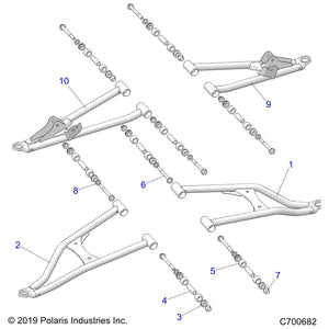 Weld-A-Arm,Fr,Upper,Lh,Shdw Brnz by Polaris 1025698-831 OEM Hardware P1025698-831 Off Road Express