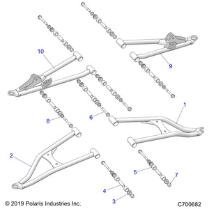 Weld-A-Arm,Fr,Upper,Rh,Shdw Brnz by Polaris 1025699-831 OEM Hardware P1025699-831 Off Road Express