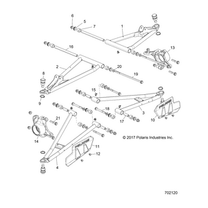 Weld A-Arm,Frt,Lower,Lh,M.Blk by Polaris 1023566-458 OEM Hardware P1023566-458 Off Road Express