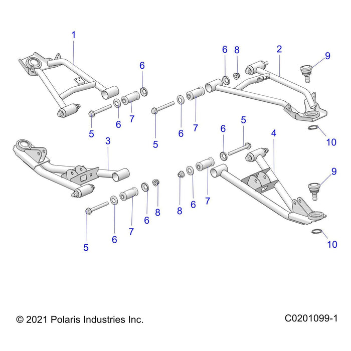 Weld-A-Arm,Frt,Lower,Lh,M.Blk by Polaris