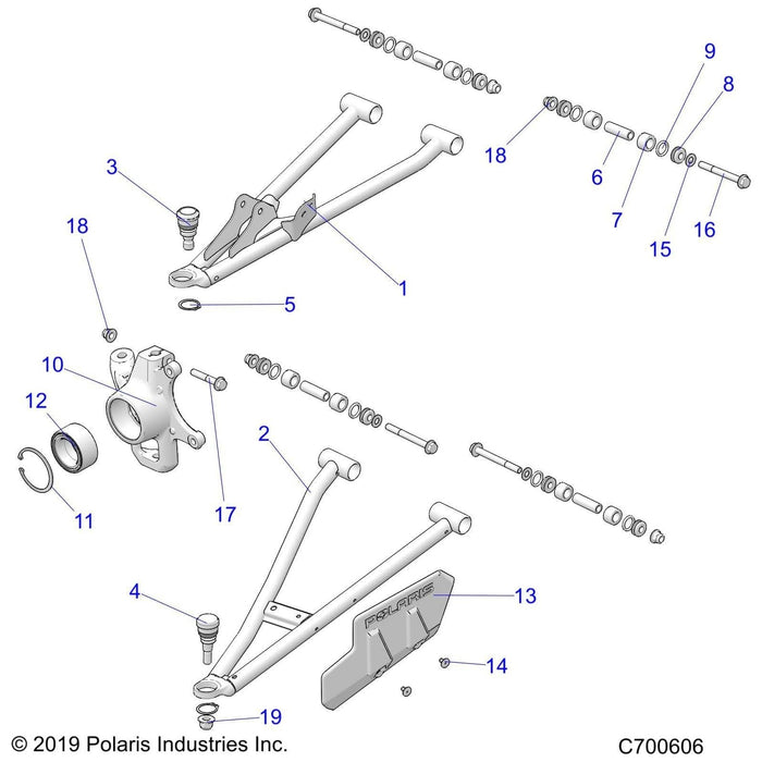 Weld-A-Arm,Frt,Lower,Rh,M.Blk by Polaris