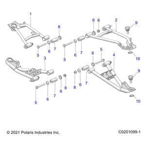 Weld-A-Arm,Frt,Lower,Rh,M.Blk by Polaris 1544913-458 OEM Hardware P1544913-458 Off Road Express