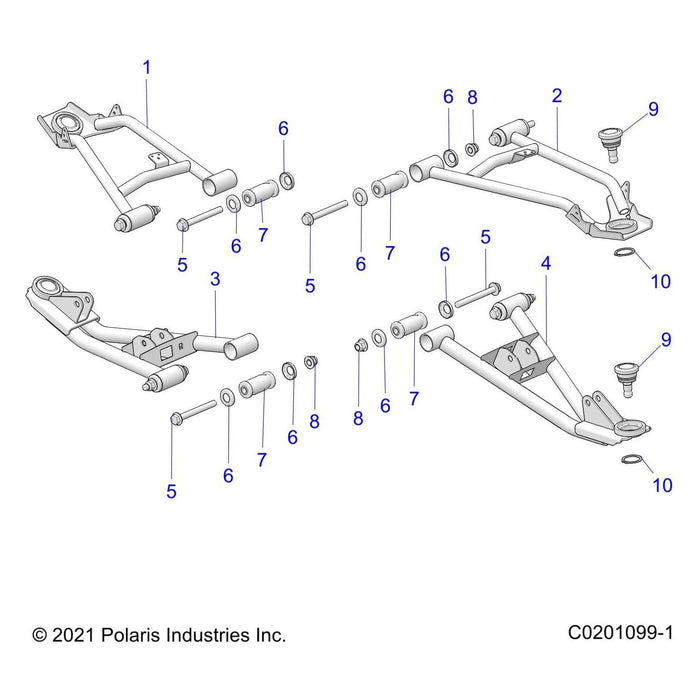 Weld-A-Arm,Frt,Lower,Rh,M.Blk by Polaris