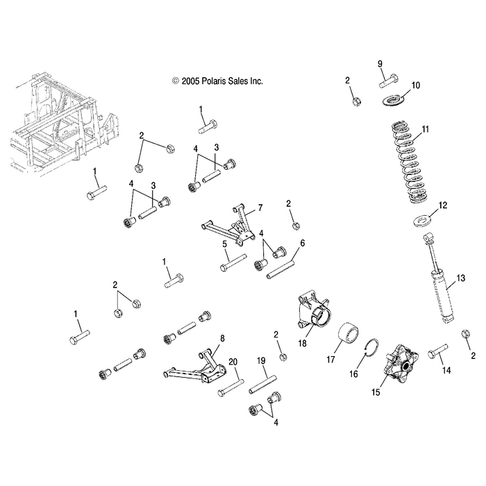 Weld-A-Arm,Mid Axle,Lower,Blk by Polaris