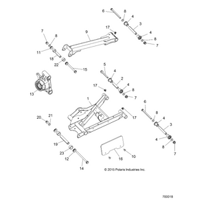 Weld-A-Arm,Rear,Lower,Lh,60,Red by Polaris 1021287-293 OEM Hardware P1021287-293 Off Road Express