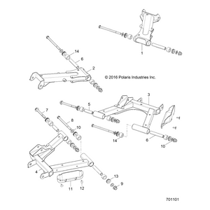 Weld-A-Arm,Rear,Lower,Lh,60,Wht by Polaris 1021414-133 OEM Hardware P1021414-133 Off Road Express