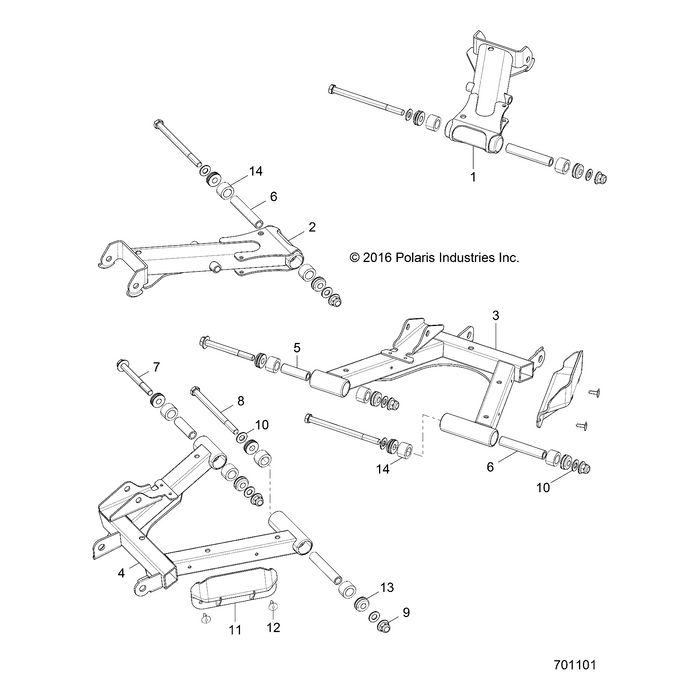 Weld-A-Arm,Rear,Lower,Lh,60,Wht by Polaris