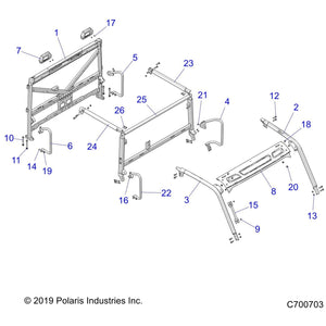 Weld-Bolster,Front,Lh,M.Blk by Polaris 1024886-458 OEM Hardware P1024886-458 Off Road Express