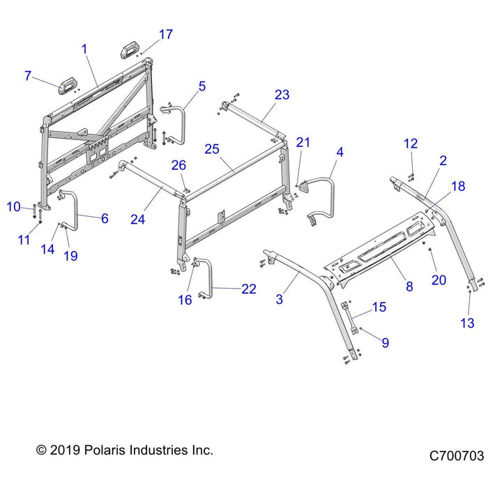 Weld-Bolster,Front,Lh,M.Blk by Polaris