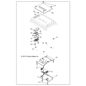 Weld-Bottom Plate by Polaris 1019827 OEM Hardware P1019827 Off Road Express