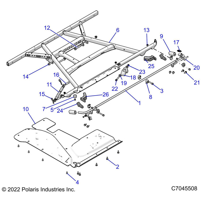 Weld-Box Support,Short,Blk by Polaris