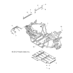 Weld-Brace,Bolt In,Rear,Blk by Polaris 1018005-458 OEM Hardware P1018005-458 Off Road Express