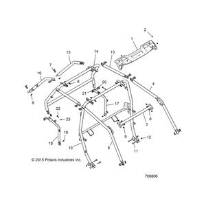 Weld-Brace,Rops,Mid,Lsqu by Polaris 1020057-630 OEM Hardware P1020057-630 Off Road Express