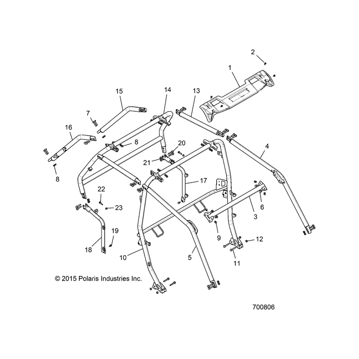 Weld-Brace,Rops,Mid,Lsqu by Polaris