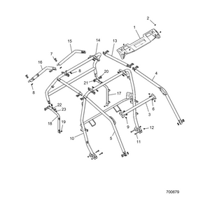 Weld-Brace,Rops,Mid,Mt.Ttnm by Polaris 1020057-632 OEM Hardware P1020057-632 Off Road Express