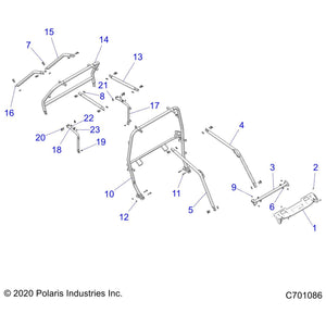 Weld-Brace,Rops,Mid,Red by Polaris 1020057-293 OEM Hardware P1020057-293 Off Road Express