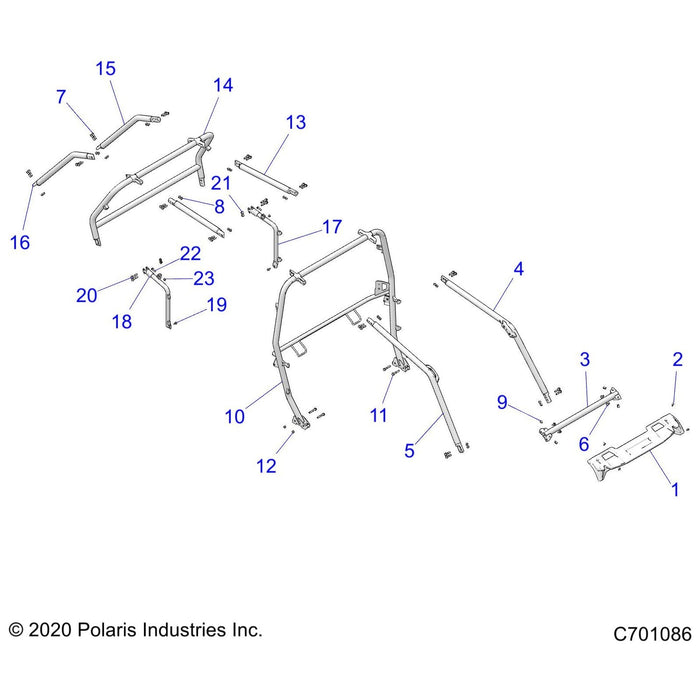 Weld-Brace,Rops,Mid,Red by Polaris