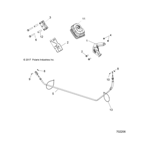 Weld-Bracket-Shift,Pb,Cable,Blk by Polaris 1021661-458 OEM Hardware P1021661-458 Off Road Express