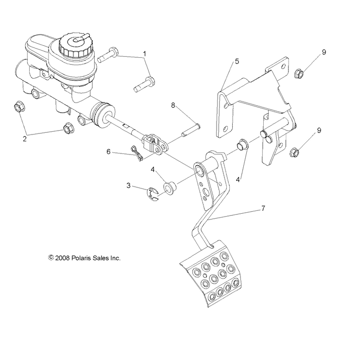 Weld-Brake Pedal,Blk by Polaris