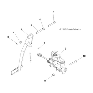 Weld-Brake Pedal,Blk by Polaris 1016684 OEM Hardware P1016684 Off Road Express