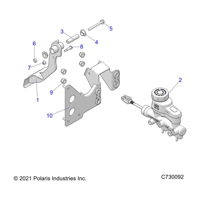 Weld-Brake Pedal,Blk by Polaris