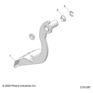 Weld-Brake Pedal,M.Blk by Polaris 1024347-458 OEM Hardware P1024347-458 Off Road Express