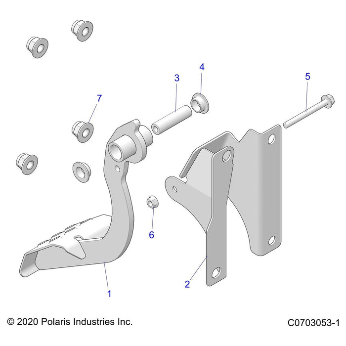 Weld-Brake Pedal,M.Blk by Polaris