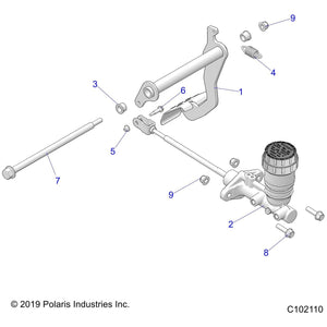 Weld-Brake Pedal,Red by Polaris 1027364-293 OEM Hardware P1027364-293 Off Road Express