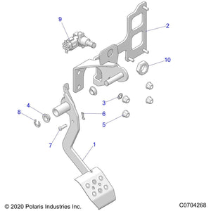 Weld-Brake Pedal,Rzr,Tr,M.Blk by Polaris 1025281-458 OEM Hardware P1025281-458 Off Road Express