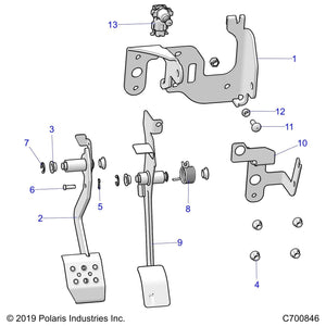 Weld-Brake Pedal,Tr,M.Blk by Polaris 1025684-458 OEM Hardware P1025684-458 Off Road Express