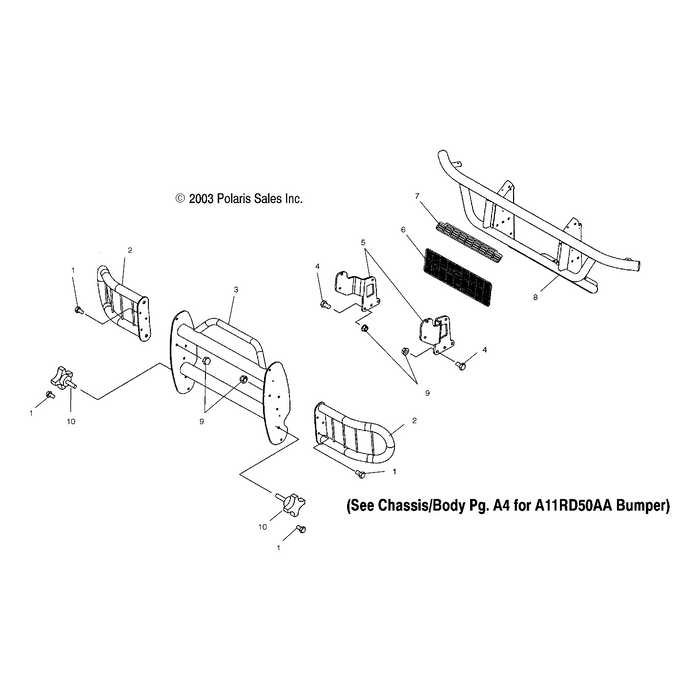 Weld-Brushguard,R2,F.B.W. by Polaris