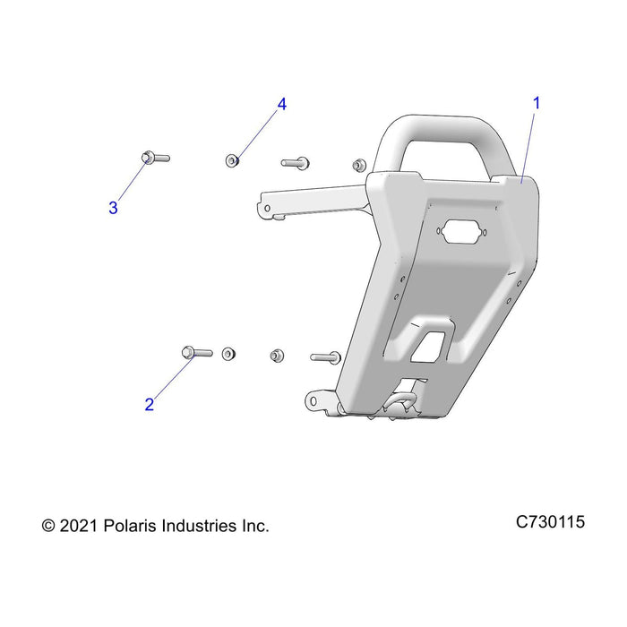 Weld-Bumper,Base,Blk by Polaris