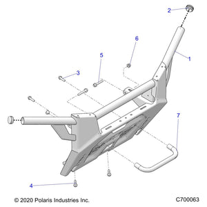 Weld-Bumper,Front,M.Blk by Polaris 1025786-458 OEM Hardware P1025786-458 Off Road Express Drop Ship