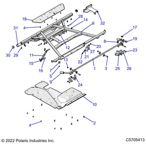 Weld-Bumper,Rear,Indy Red by Polaris 1023593-293 OEM Hardware P1023593-293 Off Road Express