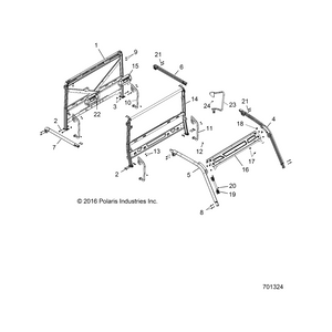 Weld-Cab Frame,Ctr,6Pas,M.Blk by Polaris 1022890-458 OEM Hardware P1022890-458 Off Road Express Drop Ship