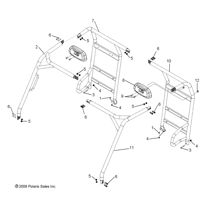 Weld-Cab Frame,Front,Rh,Blk by Polaris