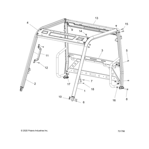 Weld-Cab Frame,Lh,Blk by Polaris 1027660-458 OEM Hardware P1027660-458 Off Road Express Drop Ship