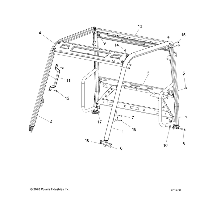 Weld-Cab Frame,Lh,Blk by Polaris