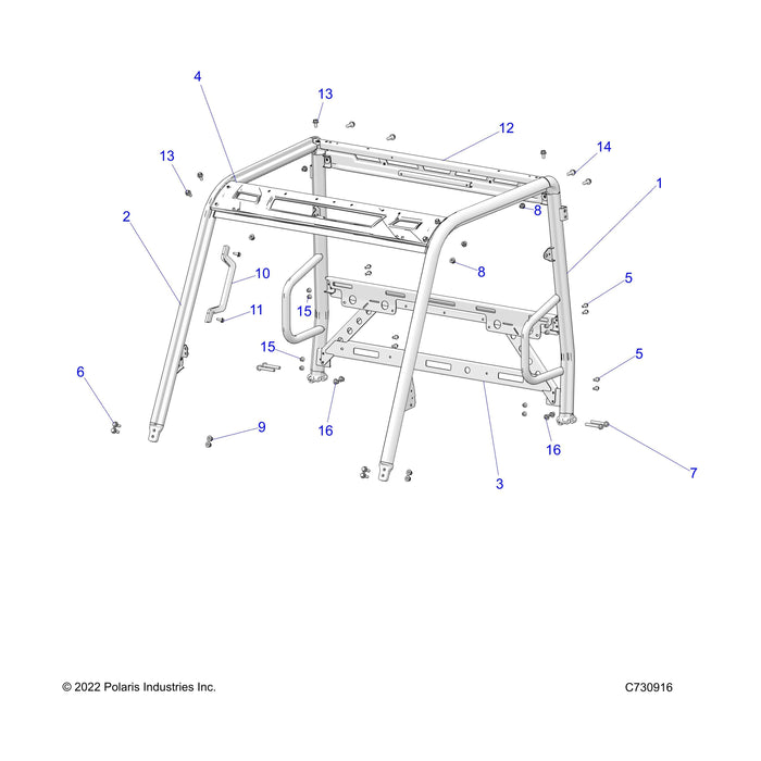 Weld-Cab Frame,Lh,Eu,Tr,Blk by Polaris