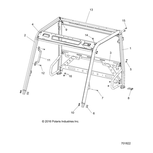 Weld-Cab Frame,Lh,Tr,M.Blk by Polaris 1022883-458 OEM Hardware P1022883-458 Off Road Express