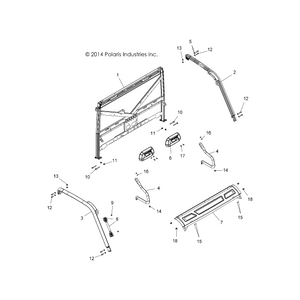 Weld-Cab Frame,Rear,Eu,M.Blk by Polaris 1022825-458 OEM Hardware P1022825-458 Off Road Express Drop Ship