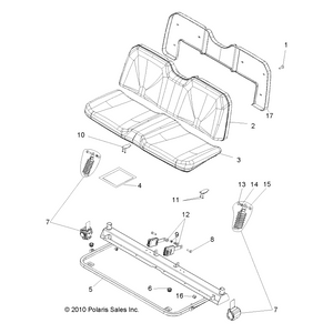 Weld-Cab/Seat Base,Blk by Polaris 1016544-067 OEM Hardware P1016544-067 Off Road Express