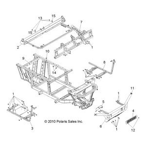 Weld-Cab/Seat Base,Matte Blk by Polaris 1016544-458 OEM Hardware P1016544-458 Off Road Express