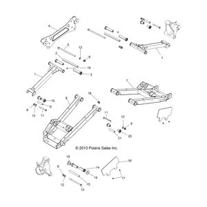 Weld-Cntrl Arm,Lower,Rr,Lh,V Blu by Polaris 1018217-619 OEM Hardware P1018217-619 Off Road Express Drop Ship