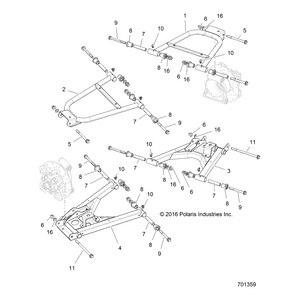 Weld-Cntrl Arm,Rear,Upper,Lh,Red by Polaris 1018465-293 OEM Hardware P1018465-293 Off Road Express