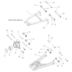 Weld-Cntrl,Arm,Rr,Lower,Lh,O.B. by Polaris 1021814-647 OEM Hardware P1021814-647 Off Road Express